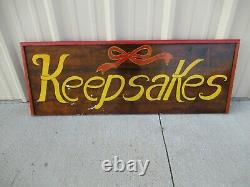 Vintage Wood Handmade Decorative Keepsakes Store Sign Display Bill Board
