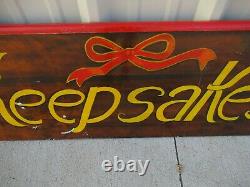 Vintage Wood Handmade Decorative Keepsakes Store Sign Display Bill Board