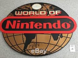 Vintage World of Nintendo Store Display Sign NES 1985 Authentic Globe Version