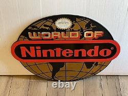 Vintage World of Nintendo store display sign Retail N64 Gameboy