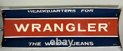 Vintage Wrangler Jeans Hanging Light Up Sign Display The Wreal Jeans Rare