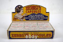 Vintage Zerbst's Capsules Full Store Display Box with 12 Boxes