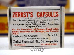 Vintage Zerbst's Capsules Full Store Display Box with 12 Boxes