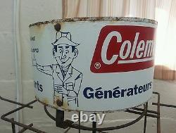 Vintage advertising display coleman rack sign lantern generator