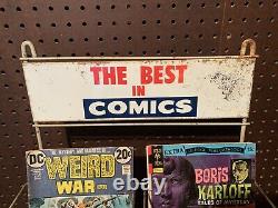 Vintage c1970s-80s Comic Book Store Display Advertising Rack Sign