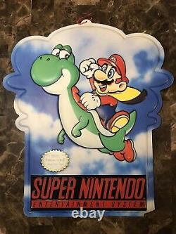 Vintage large store display sign original Nintendo Super Mario Bros Yoshi