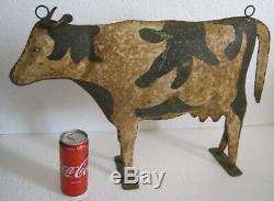 Vintage old iron cow trade sign / store display sign