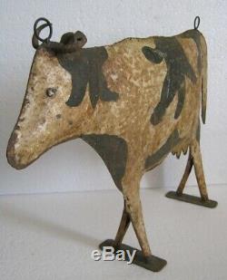 Vintage old iron cow trade sign / store display sign