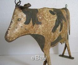 Vintage old iron cow trade sign / store display sign