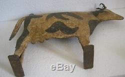 Vintage old iron cow trade sign / store display sign