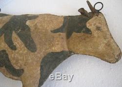 Vintage old iron cow trade sign / store display sign