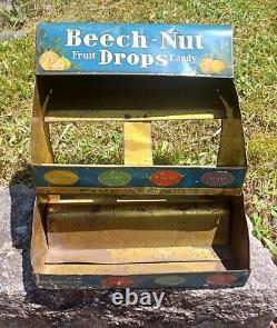 Vintage store counter 2-tier display for Beech-Nut Fruit Drops Candy 5 cents