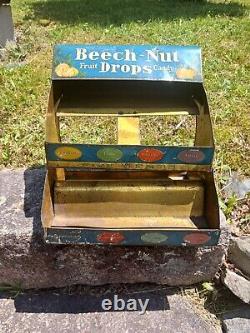 Vintage store counter 2-tier display for Beech-Nut Fruit Drops Candy 5 cents