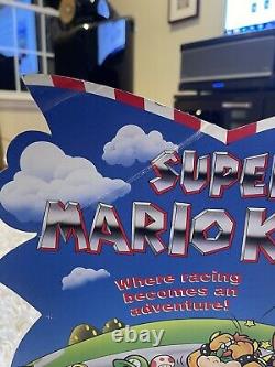 Vintage super Nintendo super Mario kart promo store display standee sign