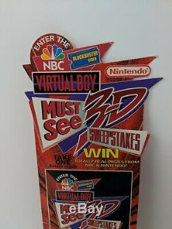 Virtual Boy Blockbuster NBC Store Display Sign Promo Promotional Nintendo VTG