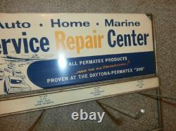 Vntg Permatex Service Repair Center Store Display Sign Rack Daytona Nascar 300
