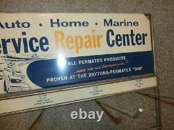 Vntg Permatex Service Repair Center Store Display Sign Rack Daytona Nascar 300