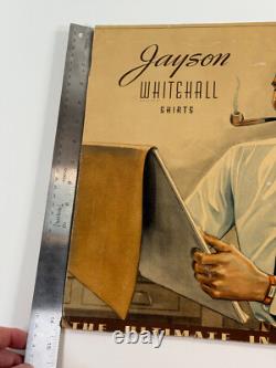 Vtg 1940 Jayson Shirts Advertising Store Display SIgn whitehall advertising pipe
