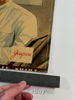 Vtg 1940 Jayson Shirts Advertising Store Display SIgn whitehall advertising pipe