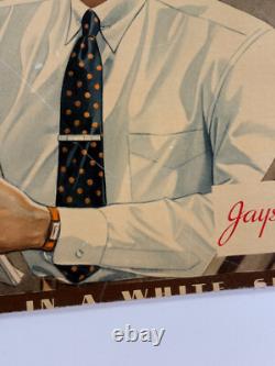 Vtg 1940 Jayson Shirts Advertising Store Display SIgn whitehall advertising pipe
