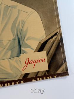 Vtg 1940 Jayson Shirts Advertising Store Display SIgn whitehall advertising pipe