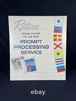 Vtg 1970s Camera Film Processing Store Display Standee Sign Nautical Theme Kodak