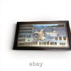 Vtg 1977 Speer Ammunition Store Display Bullet Chart Hell's Canyon Ram Riverboat