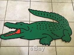 Vtg 1980s Huge Lacoste Alligator Store Display Sign Piece