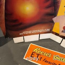 Vtg 1982 33 E. T. Movie Reese's Promo T-Shirt Poster Store Standee Display Sign