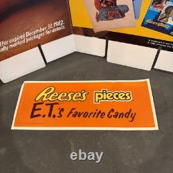 Vtg 1982 33 E. T. Movie Reese's Promo T-Shirt Poster Store Standee Display Sign
