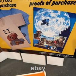 Vtg 1982 33 E. T. Movie Reese's Promo T-Shirt Poster Store Standee Display Sign
