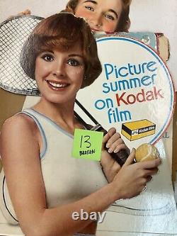 Vtg 60s 70s 60 TENNIS GIRL Kodak Film Store Display Advertising Sign #13 WOW