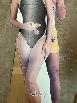 Vtg 80s 72 Kodak Store Display Bikini Girl w Man Stand Up Advertising Sign #20