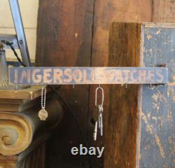 Vtg Antique Double Sided Ingersoll Pocket Watch Display Advertising Sign Store