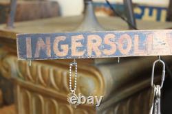 Vtg Antique Double Sided Ingersoll Pocket Watch Display Advertising Sign Store