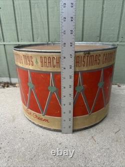 Vtg Brach's Candy Store Display Toy Storage Christmas Drum 1937 CHICAGO NR