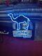 Vtg Camel Cigarette Neo Neon Light up Sign Deep Blue Lighted Camel Bar Pub Sign
