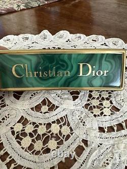 Vtg Christian Dior Porcelain Bone China Display Sign Green Gold 5 Rare