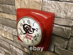 Vtg Ge Old Colt Rifle Gun Shop Dealer Advertising Display Wall Clock Sign Parts