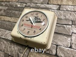 Vtg Ge Winchester Repeating Arms Old Gun Shop Dealer Advertising Wall Clock Sign