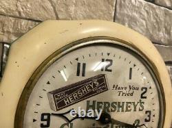 Vtg Gilbert Hershey's Gum Old Diner Advertising Store Display Wall Clock Machine