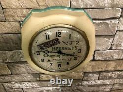 Vtg Gilbert Hershey's Gum Old Diner Advertising Store Display Wall Clock Machine