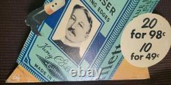Vtg Gillette Sharpie Parrot Safety Razor Blade Counter Display Sign Advertising