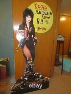 Vtg Halloween Coors Beer Elvira Mistress of the Dark Standee Store Display 1994