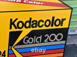 Vtg Kodak Advertising Store Display Sign Gold 200 Sided 3d Plaque VERY COOL 34