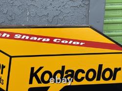 Vtg Kodak Advertising Store Display Sign Gold 200 Sided 3d Plaque VERY COOL 34