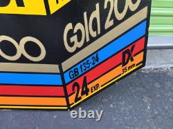 Vtg Kodak Advertising Store Display Sign Gold 200 Sided 3d Plaque VERY COOL 34