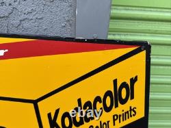 Vtg Kodak Advertising Store Display Sign Gold 200 Sided 3d Plaque VERY COOL 34