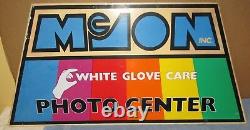 Vtg MCJON Kokomo White Glove Care Photo Center Store 36 x 18 Ad Sign Hippie S551