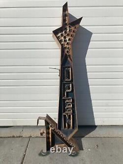 Vtg MCM Open Arrow Sign 50's Art Deco Retail Store Display Lighted Neon Style